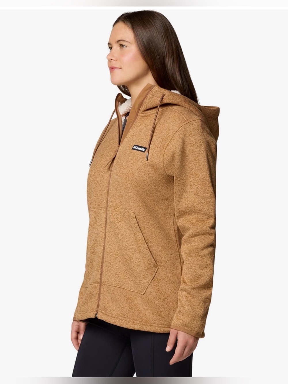 Columbia Women’s Brown sweater Weather Sherpa Full Zip Fleece Jacket Size XXL